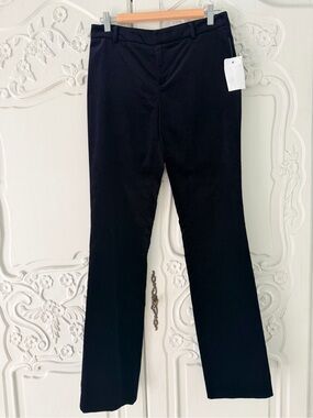 NWT-Ralph Lauren Black Label Velvet Deep Navy Straight-Leg Pants